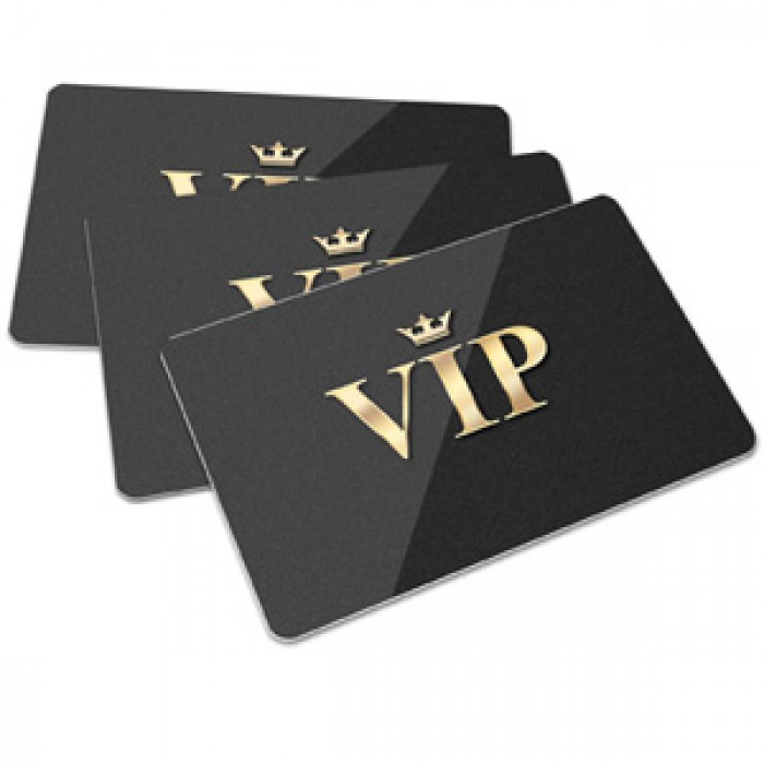 Tarjeta VIP Diamante con impresión personalizada