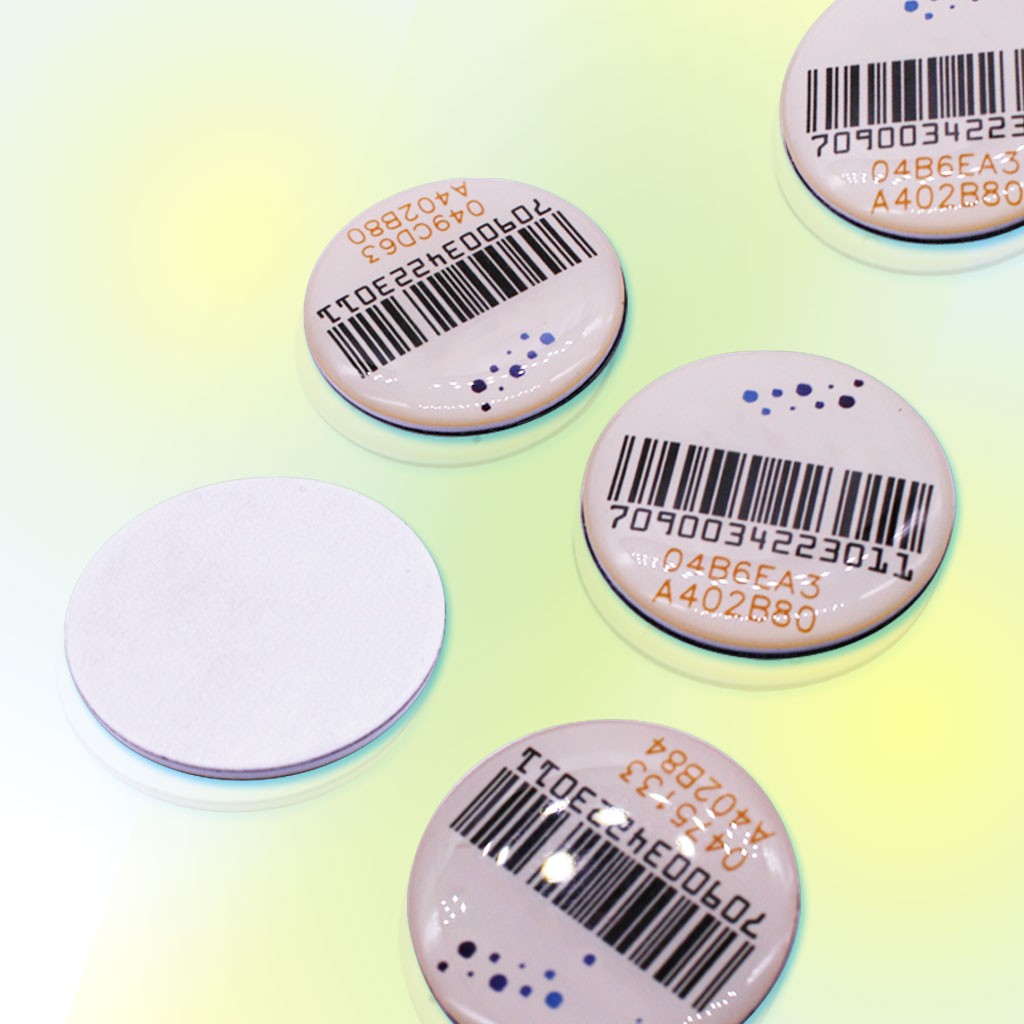 Etiqueta de PVC para monedas, NFC y RFID, ISO15693/ISO14443A, 13,56 MHz