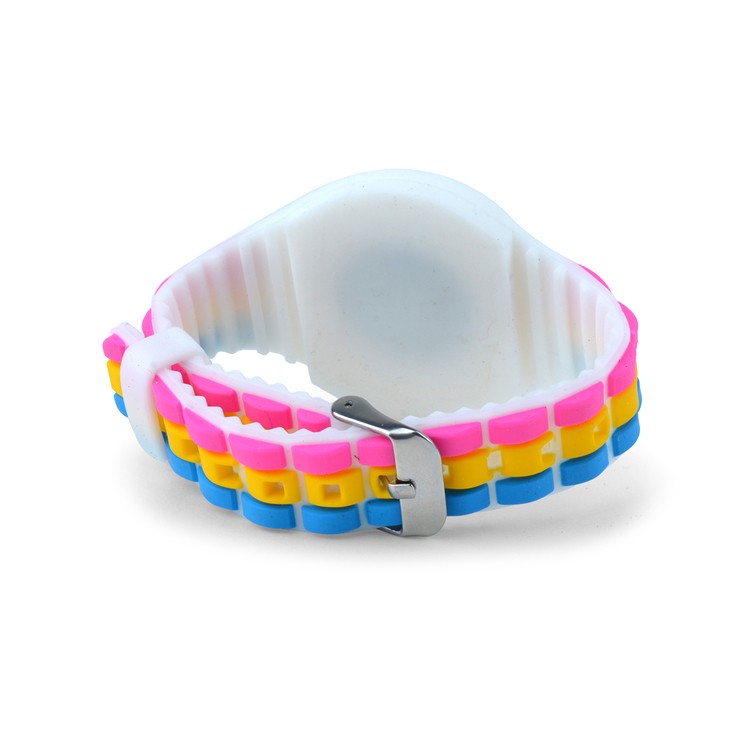 Pulsera de silicona arcoíris resistente al agua con RFID y diseño de dibujos animados