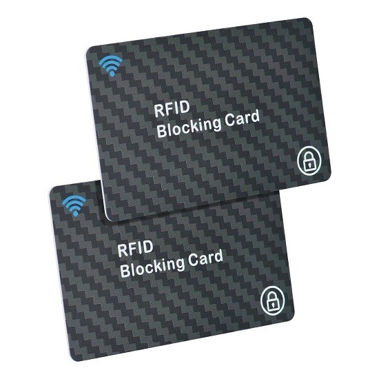Tarjeta de bloqueo RFID para protección de tarjetas bancarias