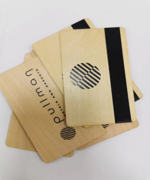 Tarjeta RFID de madera de 13,56 MHz, tarjeta llave de hotel sin contacto de madera