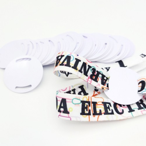 Pulsera RFID de poliéster personalizada de un solo uso para festivales, eventos, fiestas deportivas y festivales de música.