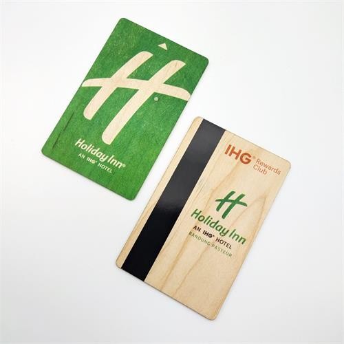 Tarjetas de visita programables de madera de bambú RFID ISO14443A Smart NTAG213/216 NFC, tarjeta llave de hotel de madera