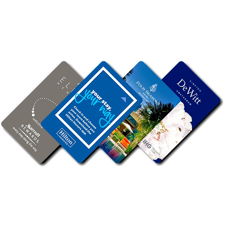 Tarjeta de hotel inteligente NFC con impresión CMYK clásica MF 1K S50 con 13,56 Mhz ISO14443A
