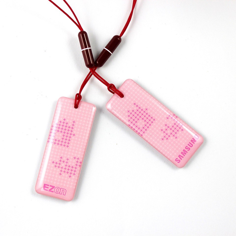 Llavero colgante con chip RFID/NFC, etiqueta de tarjeta de proximidad transparente, 125 MHz, epoxi RFID, suministro de fábrica