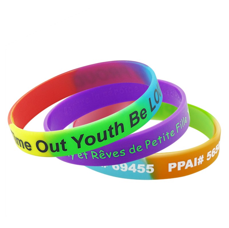 Pulseras de silicona personalizadas, crea tus propias pulseras de goma con mensaje o logotipo, pulsera personalizada de alta calidad.
