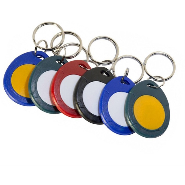 Etiqueta de llavero con tarjeta inteligente RFID ABS T5577 EM4305 regrabable de 125 KHz y 13,56 MHz en blanco