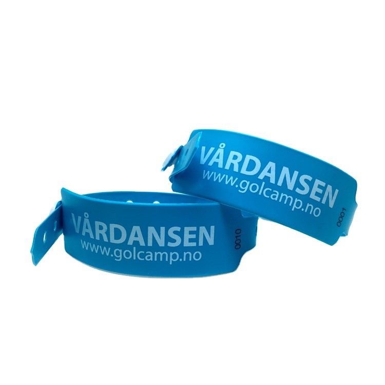 Pulsera de vinilo suave y cómoda para identificación, pulseras de PVC para eventos
