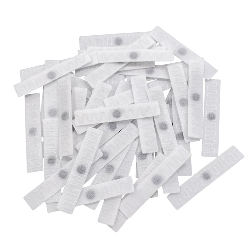 Etiqueta RFID para ropa de lino, textil, UHF, blanca, tejida, de 860-960 MHz, para seguimiento de prendas.