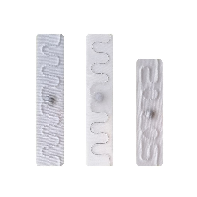 Etiqueta RFID para ropa de lino, textil, UHF, blanca, tejida, de 860-960 MHz, para seguimiento de prendas.