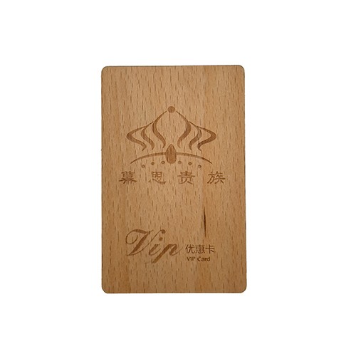 Tarjetas de visita programables de madera de bambú RFID ISO14443A Smart NTAG 213 NFC Tarjeta de madera
