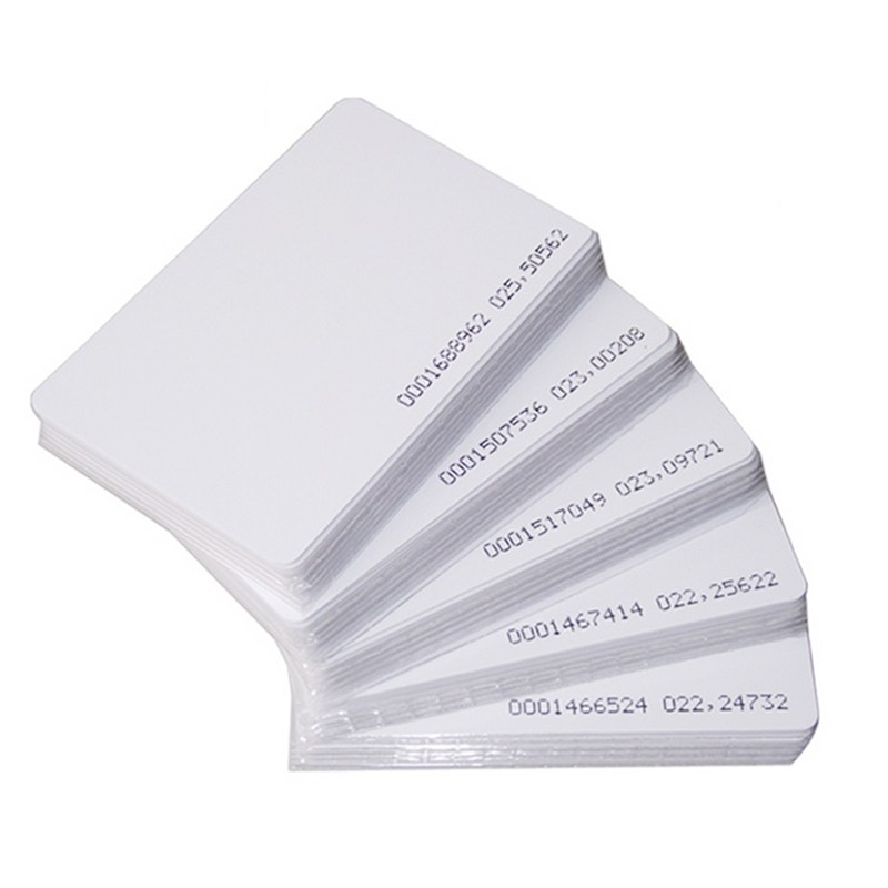 Tarjeta de identificación de control de acceso sin contacto al por mayor, 125 kHz, chip Tk4100, PVC, tarjeta RFID de proximidad inteligente en blanco