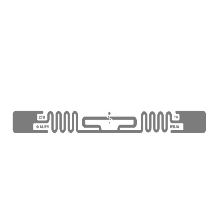 Etiqueta adhesiva RFID UHF con chip 9640 H3 H9, tamaño de antena de 94,8 x 8,15 mm