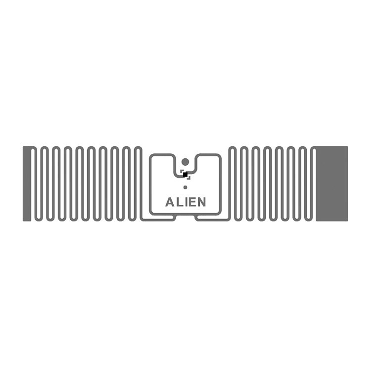 Etiqueta adhesiva RFID UHF con chip 9640 H3 H9, tamaño de antena de 94,8 x 8,15 mm