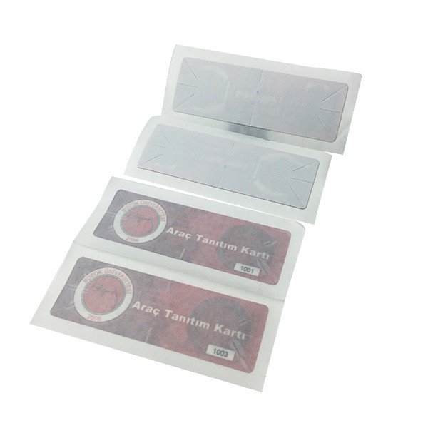 Etiqueta RFID para vehículo, antidesgarro, 860-960 MHz, UHF, para parabrisas