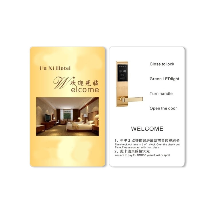 Llavero RFID EM-ID de proximidad de 125 KHz/tarjeta de llave RFID de PVC para hotel para control de acceso de puertas