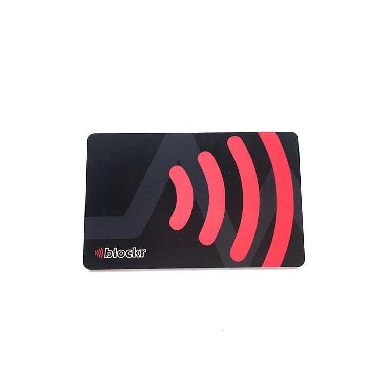 Protector de tarjeta inteligente de PVC con bloqueo RFID y antiespionaje, bloqueador NFC