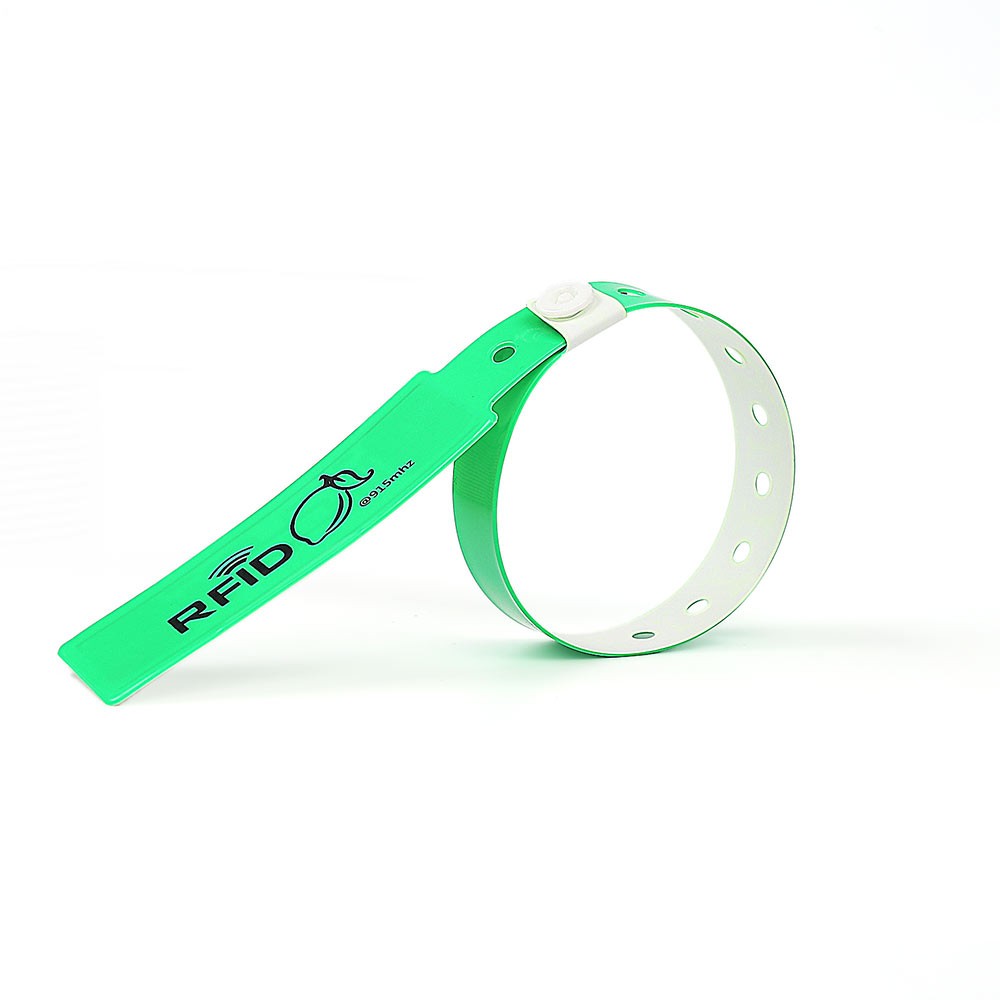 Pulseras de identificación médica RFID de PVC y vinilo para hospitales o identificación de recién nacidos.