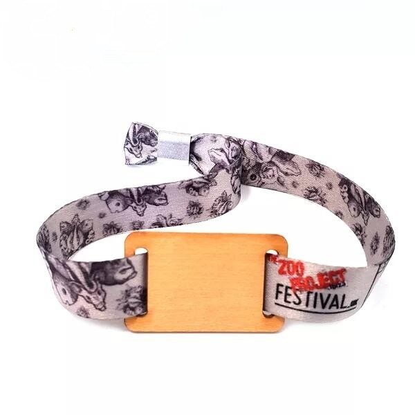 Pulsera RFID de tela ecológica de madera reciclada