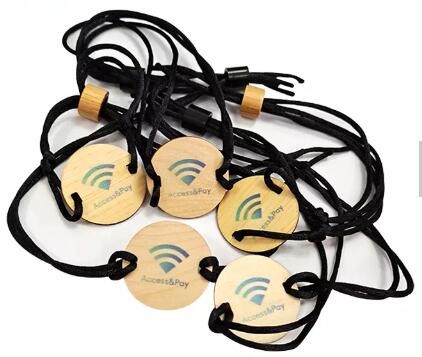 Pulsera de madera RFID con correa para entradas de eventos con impresión personalizada, la más vendida