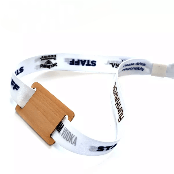 Pulsera RFID de tela ecológica de madera reciclada