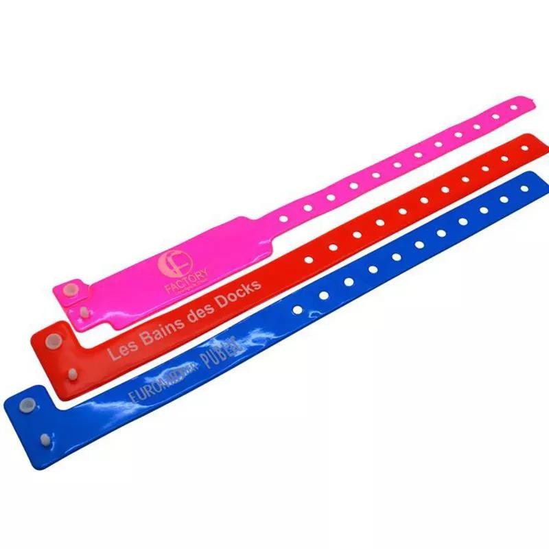 Pulsera de identificación desechable de PVC UHF RFID para bebés impresa en el hospital