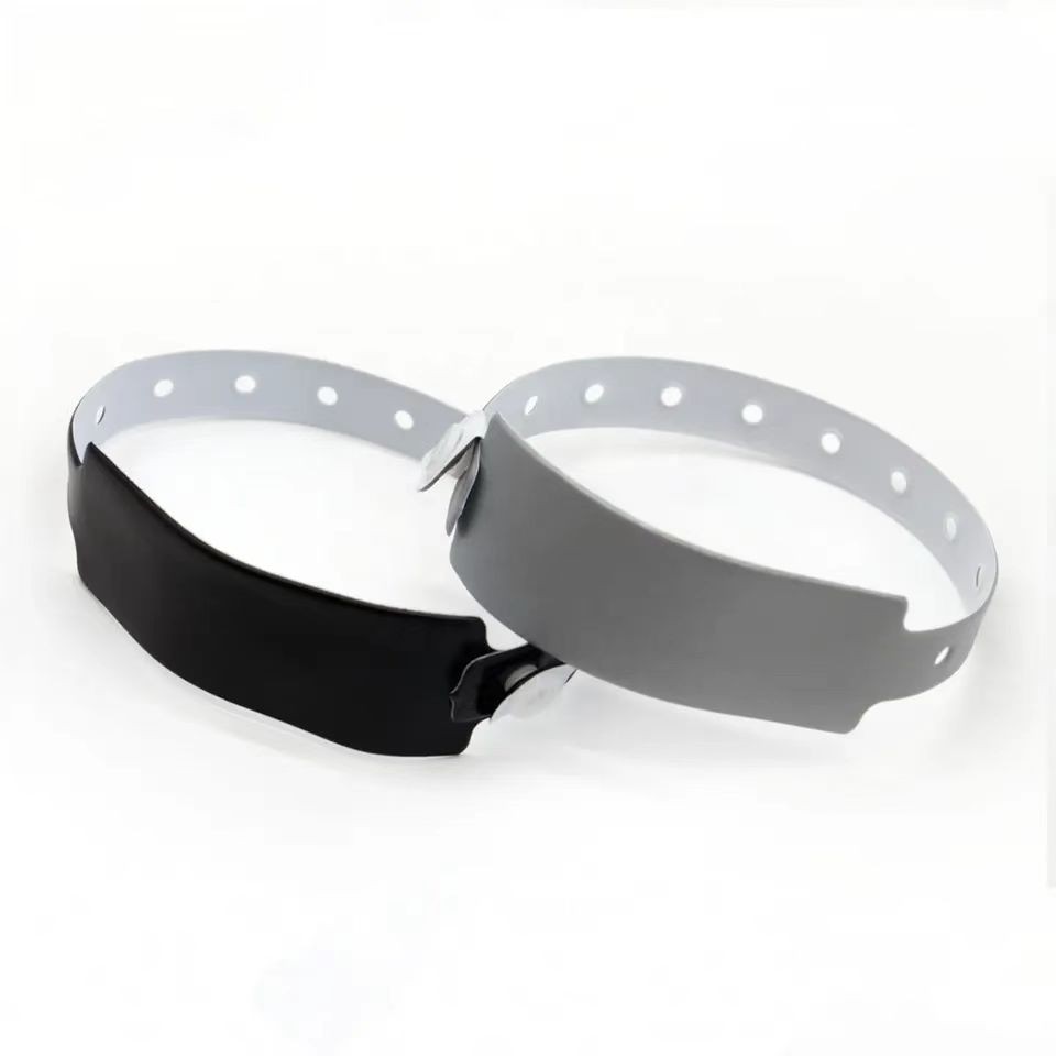 Pulsera de natación desechable de PVC, suave, impermeable y con cerradura, personalizada