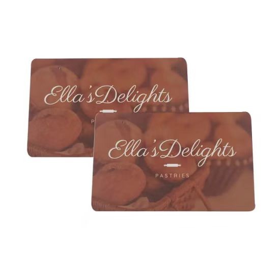 Tarjetas de regalo personalizadas de plástico PVC CR80 con impresión personalizada