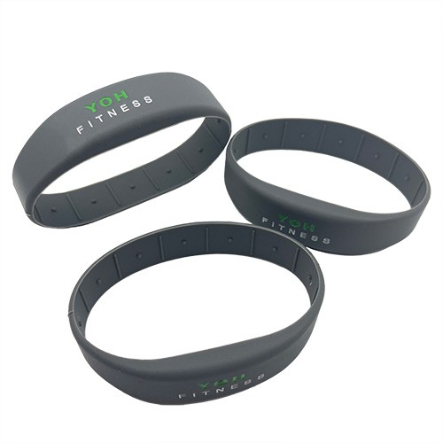 Pulsera de silicona con logotipo personalizado, pulseras de goma