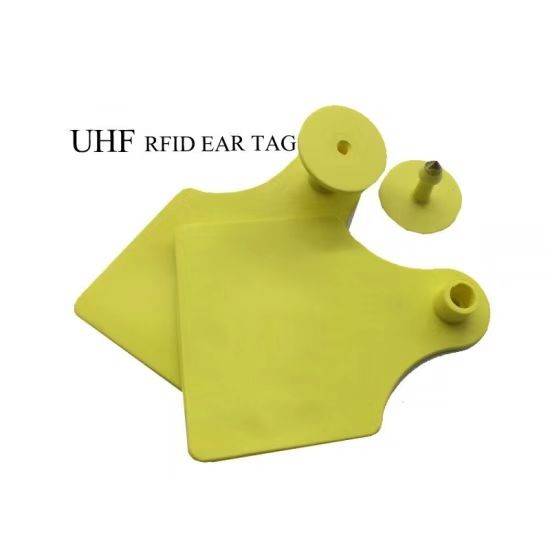 Etiquetas inteligentes para orejas de animales con código QR UHF RFID de largo alcance para ovejas y cerdos