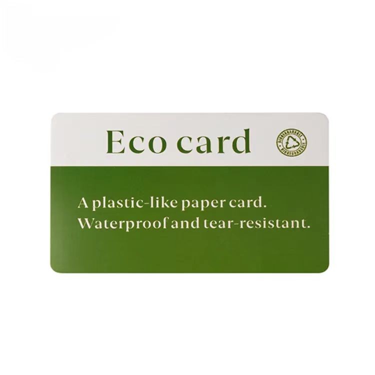 Tarjetas biológicas recicladas, ecológicas y biodegradables