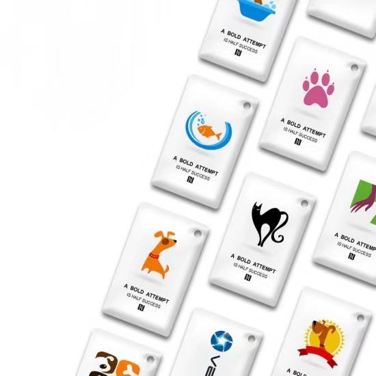 Tarjetas inteligentes con impresión personalizada, con llave epoxi NFC programable RFID de 50 x 30 mm y 13,56 MHz