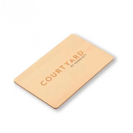 Tarjeta de llave de hotel de bambú con chip inteligente RFID de madera