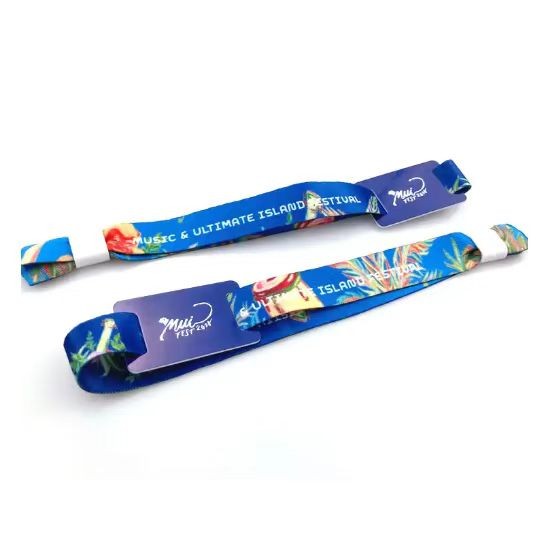 Pulsera inteligente de tela con NFC y RFID para festivales, ajustable y pasiva