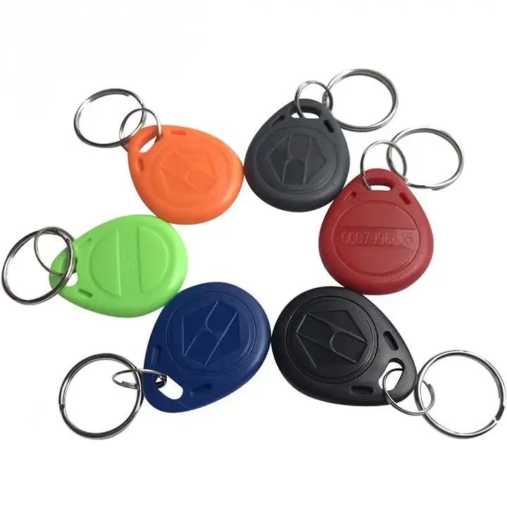 Tarjeta de acceso ABS con llaveros RFID regrabables