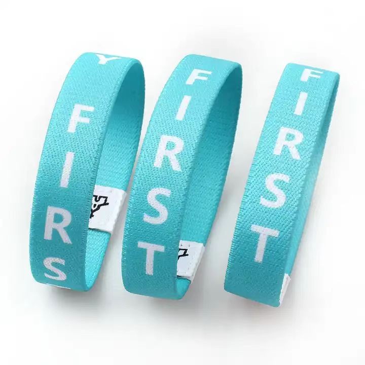 Pulsera de tela elástica con logotipo personalizado Pulsera RFID elástica de poliéster