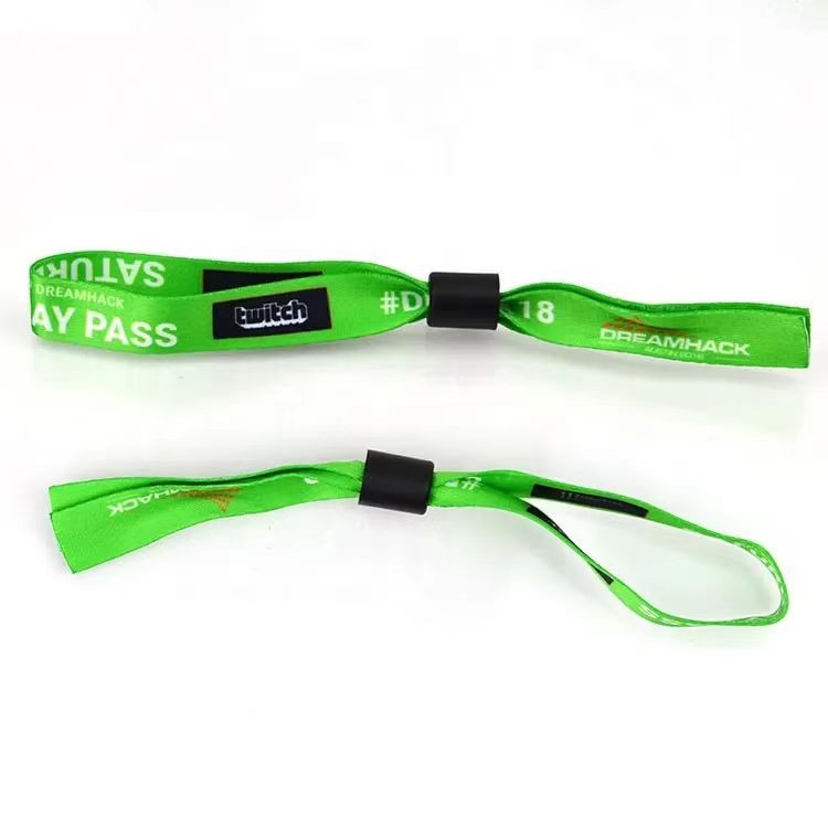 Pulsera de plástico ajustable y ecológica con clip para fiestas y fiestas. Pulseras tejidas personalizadas.