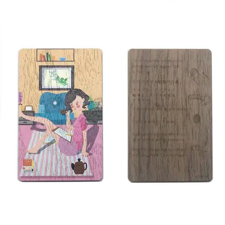 Tarjeta de madera con llave comercial RFID NFC con impresión de bambú de lujo personalizada