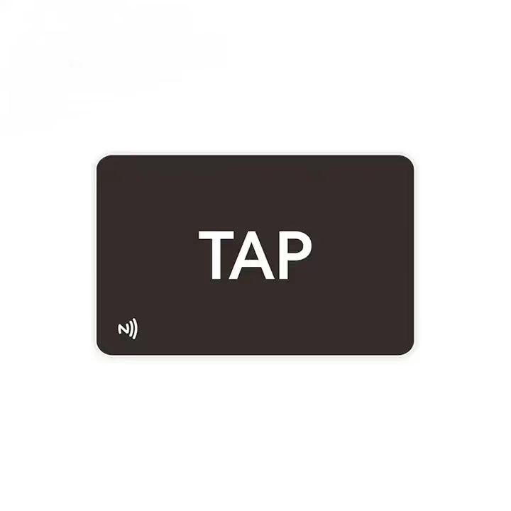 Tarjeta de presentación digital NFC NTAG 215 NTAG 216 negra mate para redes sociales