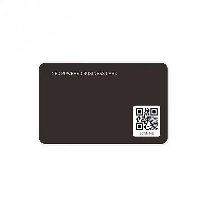 Tarjeta de presentación digital NFC NTAG 215 NTAG 216 negra mate para redes sociales