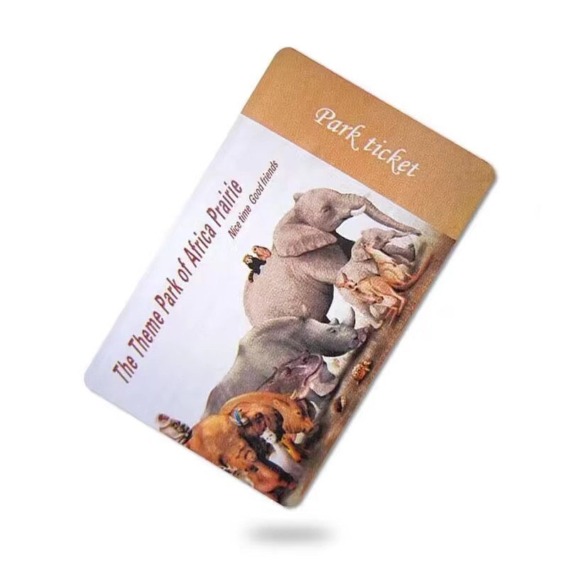 Billete de papel RFID personalizado para autobús, tren y zoológico. Tarjeta de transporte NFC.