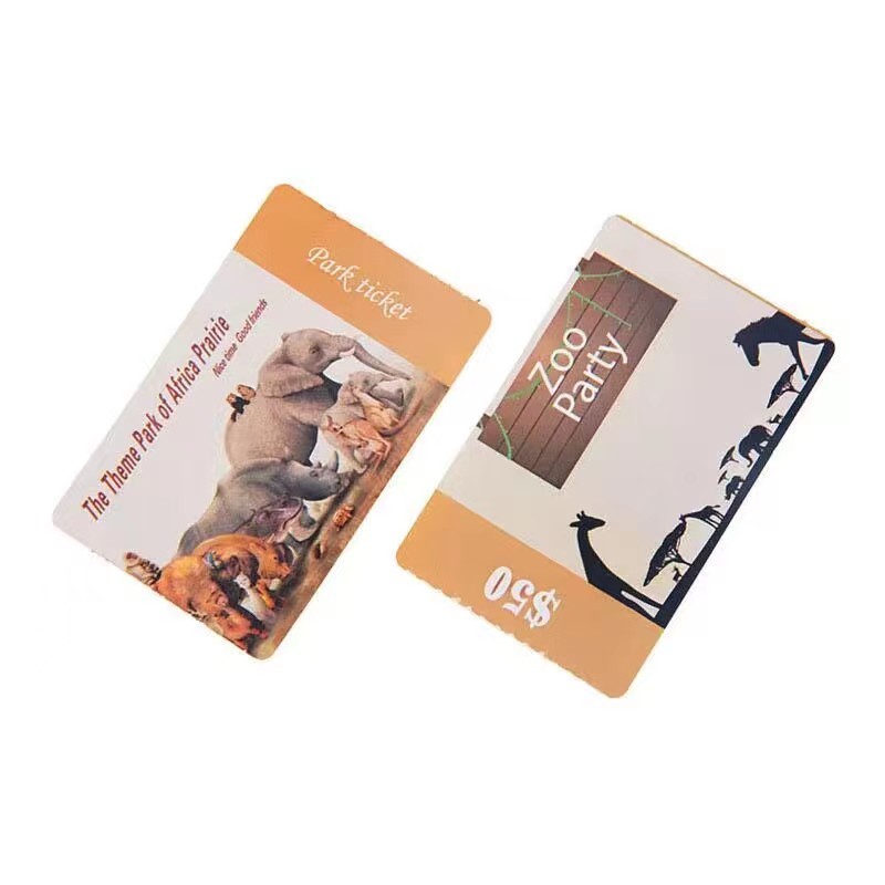 Billete de papel RFID personalizado para autobús, tren y zoológico. Tarjeta de transporte NFC.