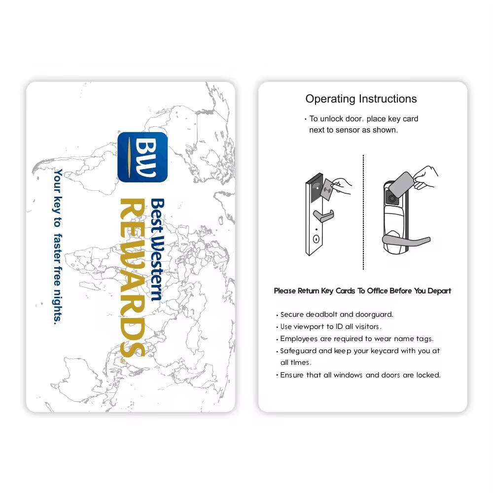 Tarjeta de llave de hotel RFID con impresión personalizada