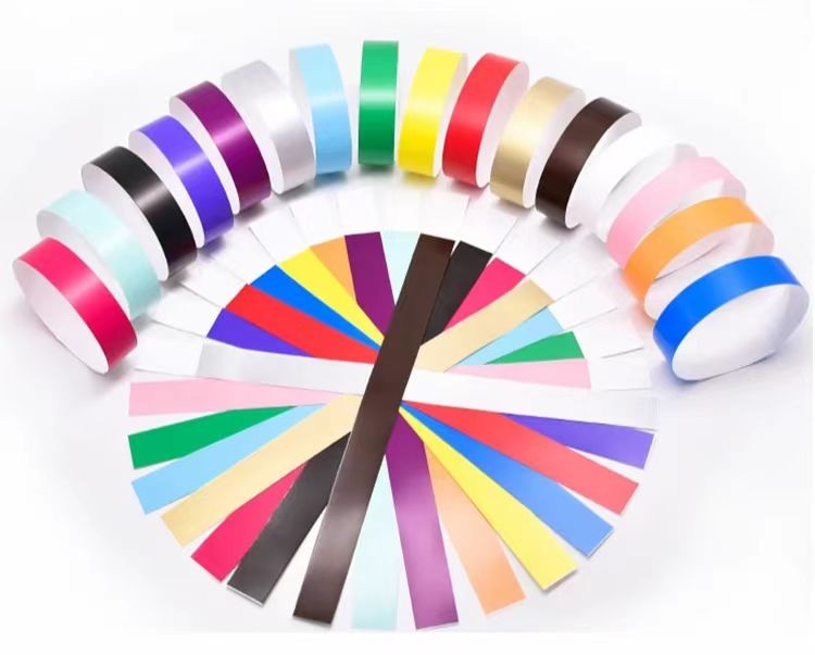 Pulseras desechables de papel sintético