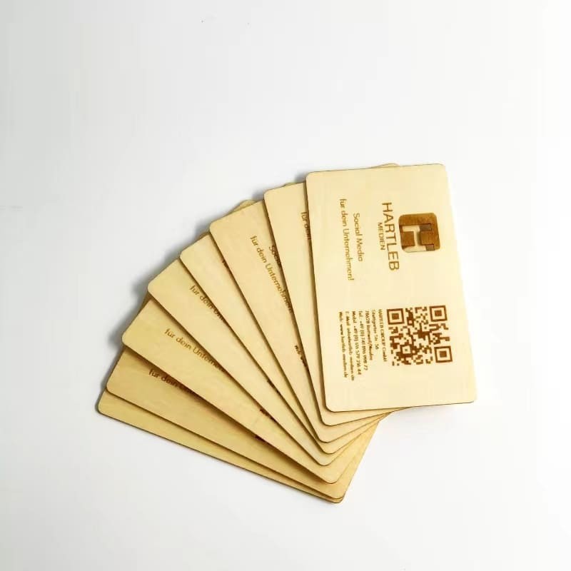 Tarjeta de acceso para hotel de madera de bambú con RFID NFC CR80 personalizada