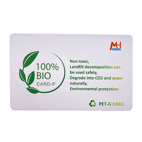Tarjeta de plástico RFID NFC de material PETG ecológico con impresión de logotipo personalizado