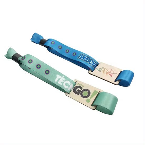 Pulsera RFID RPET ecológica de 13,56 MHz con logotipo personalizado para festivales sin efectivo