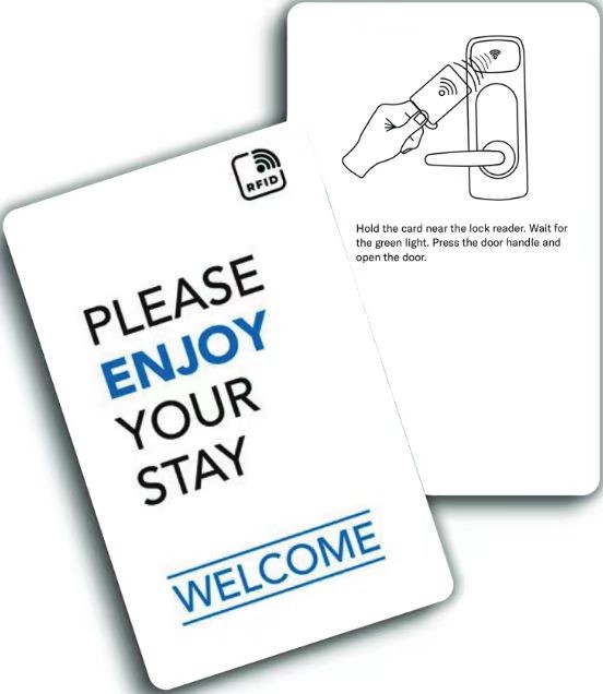 Tarjeta de acceso RFID de PVC para hotel, personalizada, cifrada, MIFARE 1K/4K de 13,56 MHz
