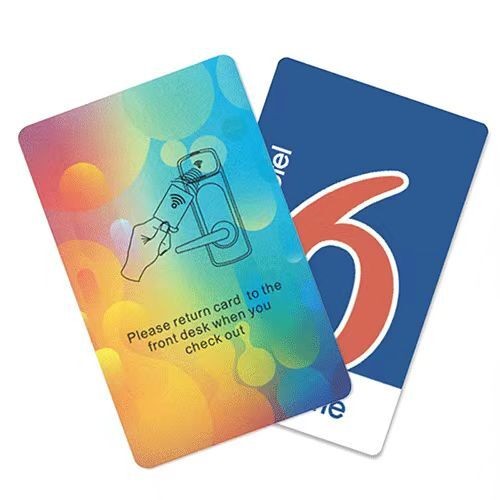 Tarjeta NFC con impresión personalizada, 13,56 MHz, MF, PVC, RFID, para hotel