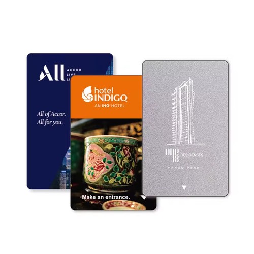 Tarjeta NFC con impresión personalizada, 13,56 MHz, MF, PVC, RFID, para hotel